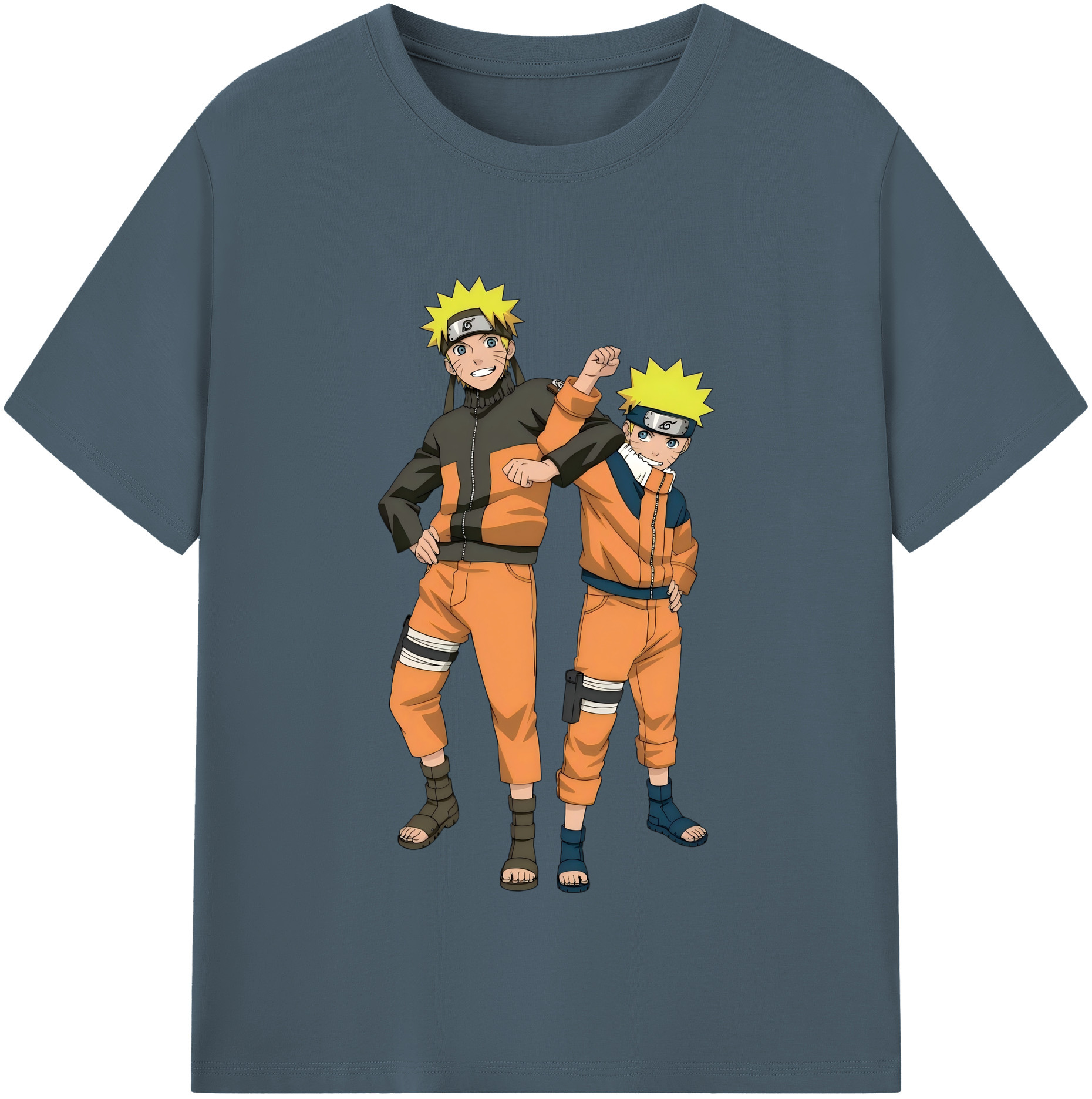 （画像用） NARUTO -ナルト- うずまき ナルト Uzumaki Naruto 綿100％半袖Tシャツ（フロントプリント）